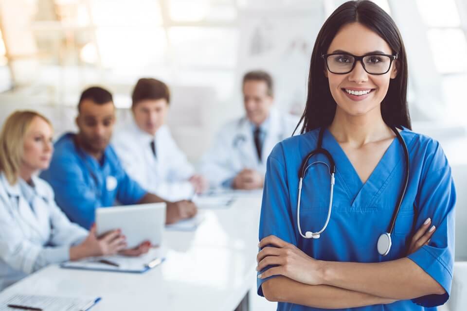 Health Science Team in Meeting at Hospital